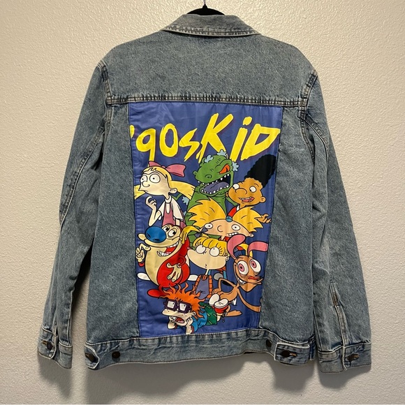 Nickelodeon Jackets & Blazers - Nickelodeon 90s Kid Denim Jacket Adult Medium Jean Jacket Gift Y2K Classic